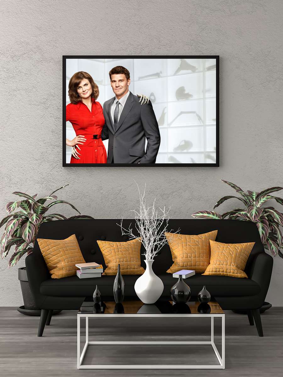 Bones Dizi Tablo Siyah Çerçeveli Dizi Poster Duvar Tablo