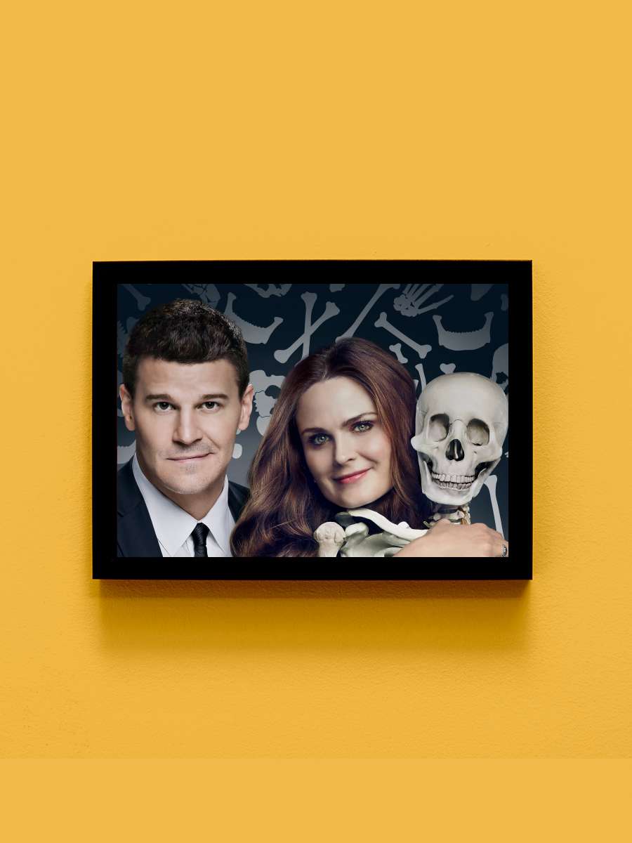 Bones Dizi Tablo Siyah Çerçeveli Dizi Poster Duvar Tablo