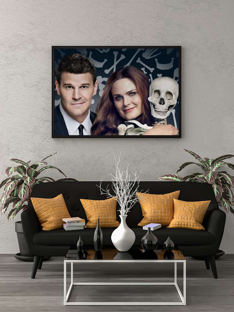 Bones Dizi Tablo Siyah Çerçeveli Dizi Poster Duvar Tablo