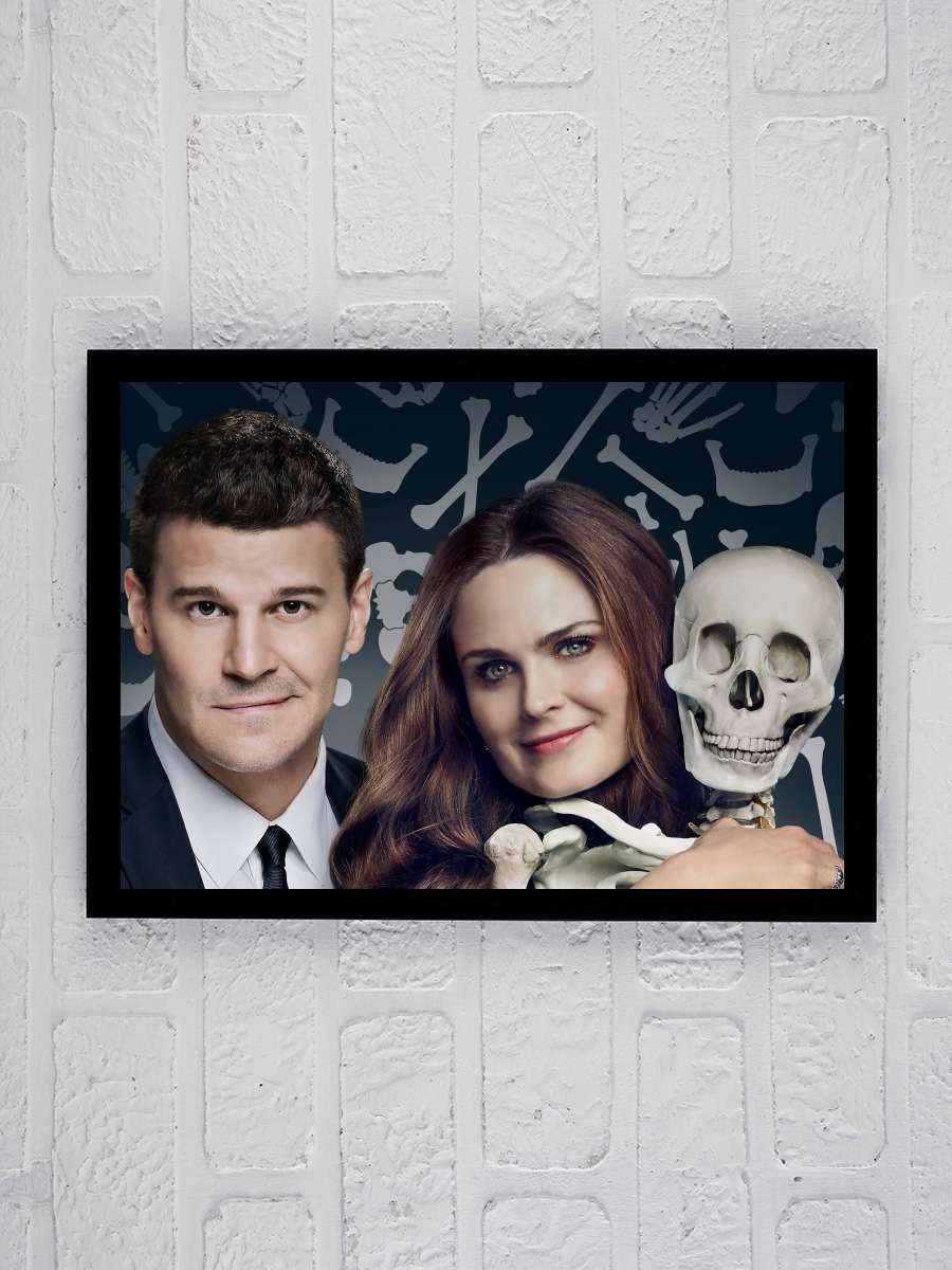 Bones Dizi Tablo Siyah Çerçeveli Dizi Poster Duvar Tablo