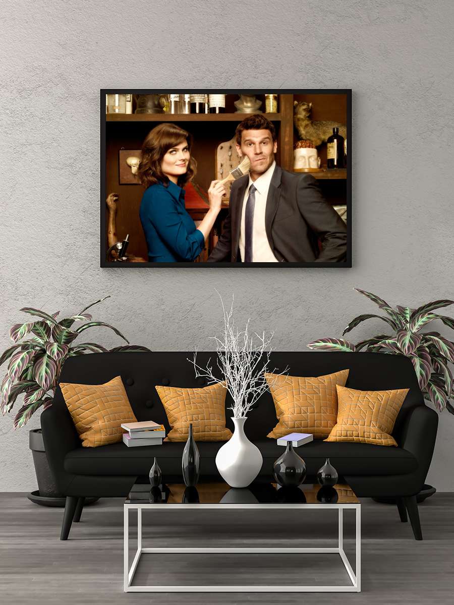 Bones Dizi Tablo Siyah Çerçeveli Dizi Poster Duvar Tablo