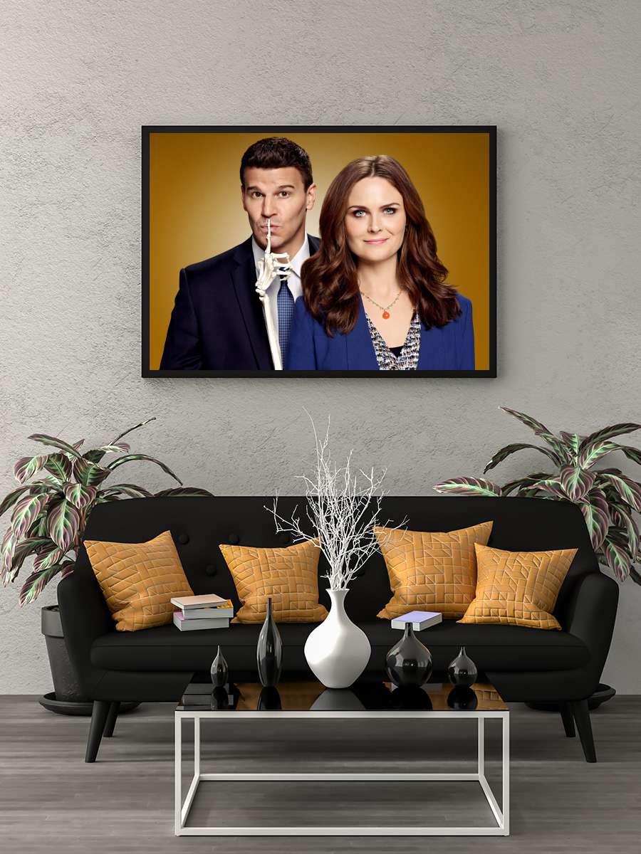 Bones Dizi Tablo Siyah Çerçeveli Dizi Poster Duvar Tablo