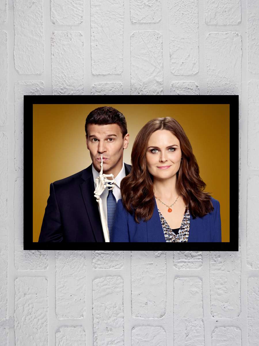 Bones Dizi Tablo Siyah Çerçeveli Dizi Poster Duvar Tablo