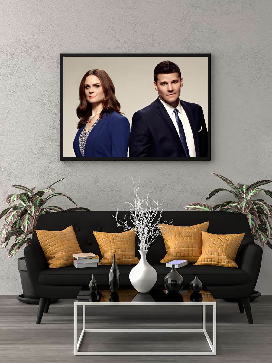 Bones Dizi Tablo Siyah Çerçeveli Dizi Poster Duvar Tablo