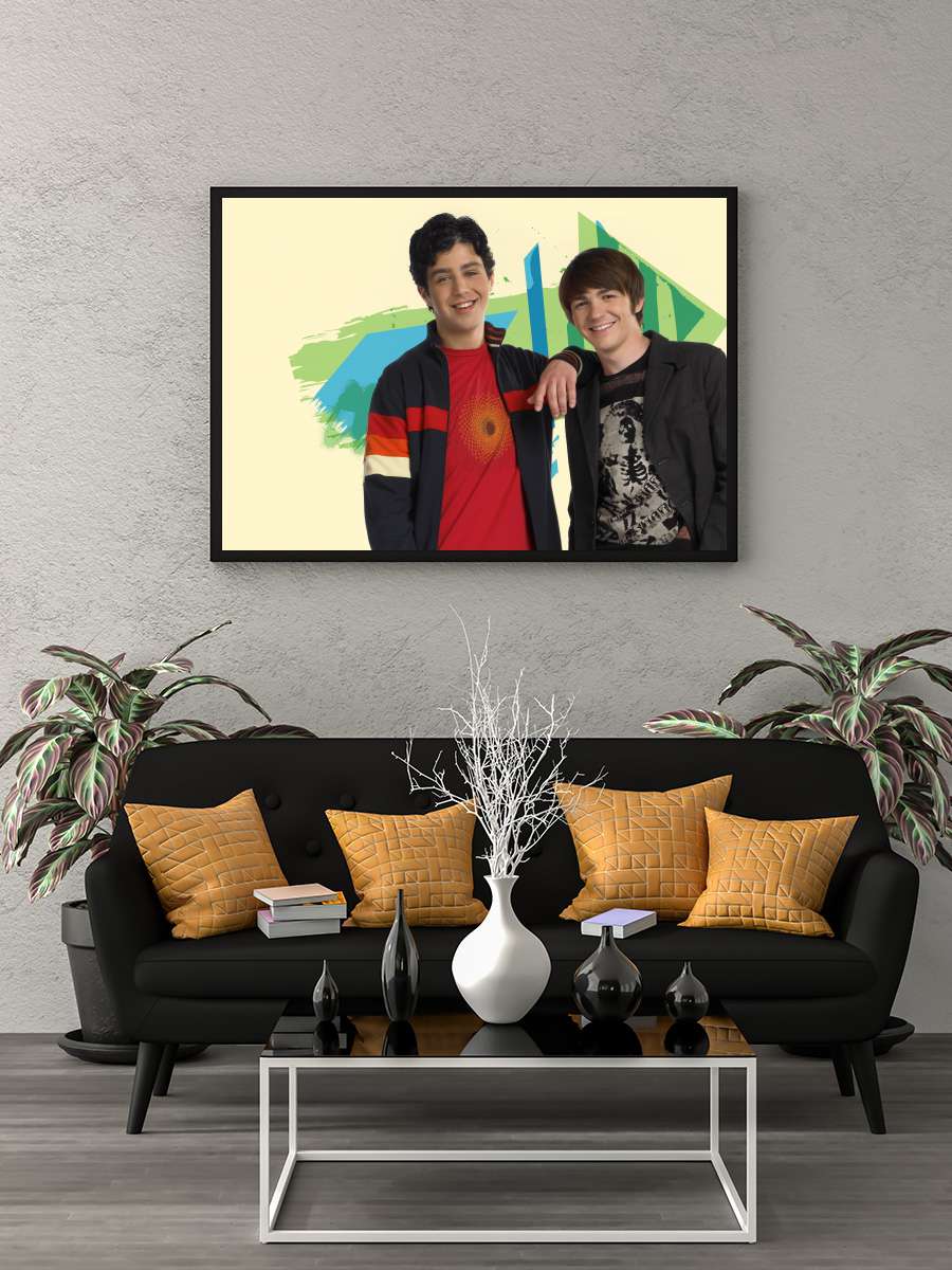 Drake & Josh Dizi Tablo Siyah Çerçeveli Dizi Poster Duvar Tablo