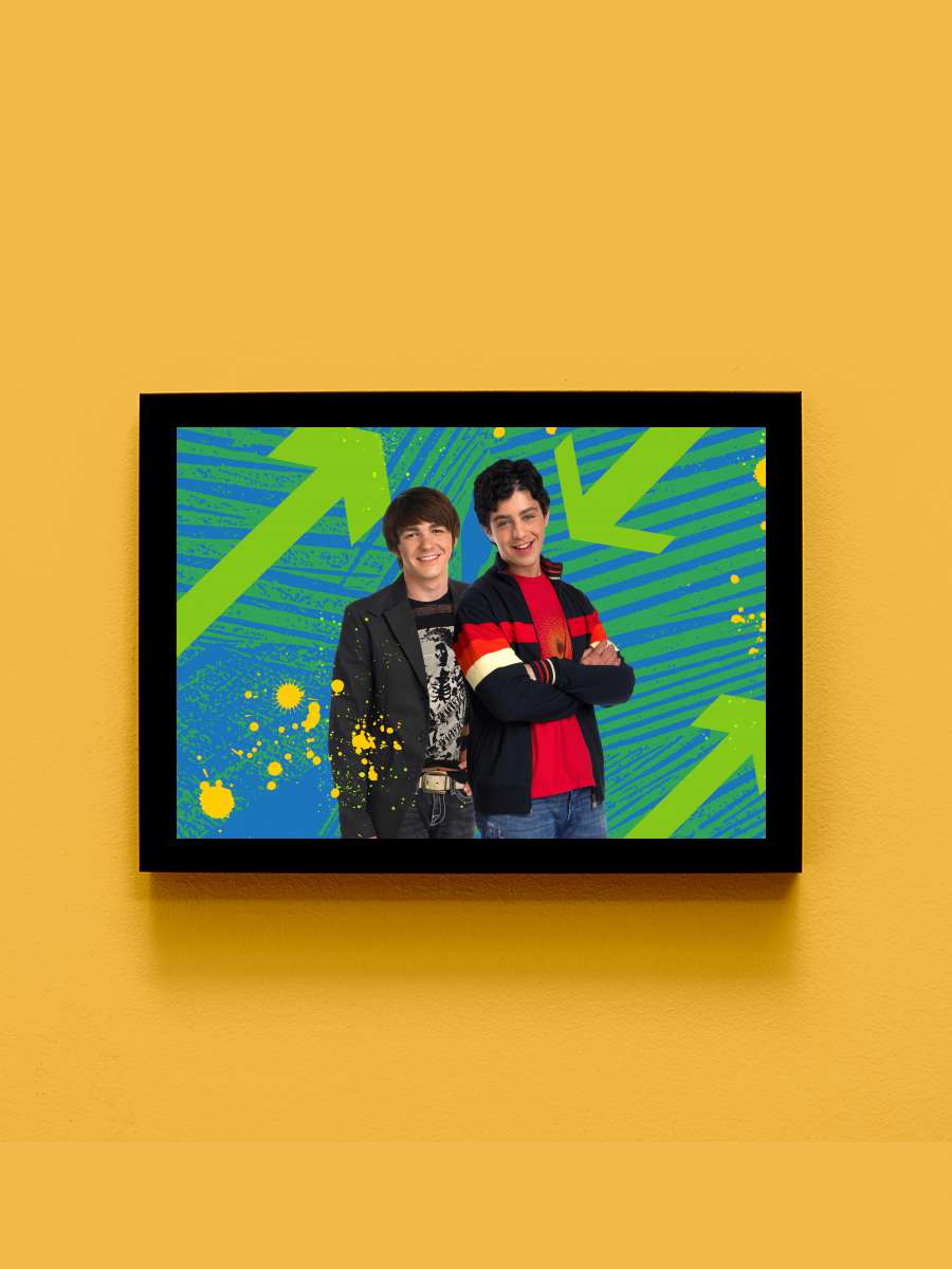 Drake & Josh Dizi Tablo Siyah Çerçeveli Dizi Poster Duvar Tablo