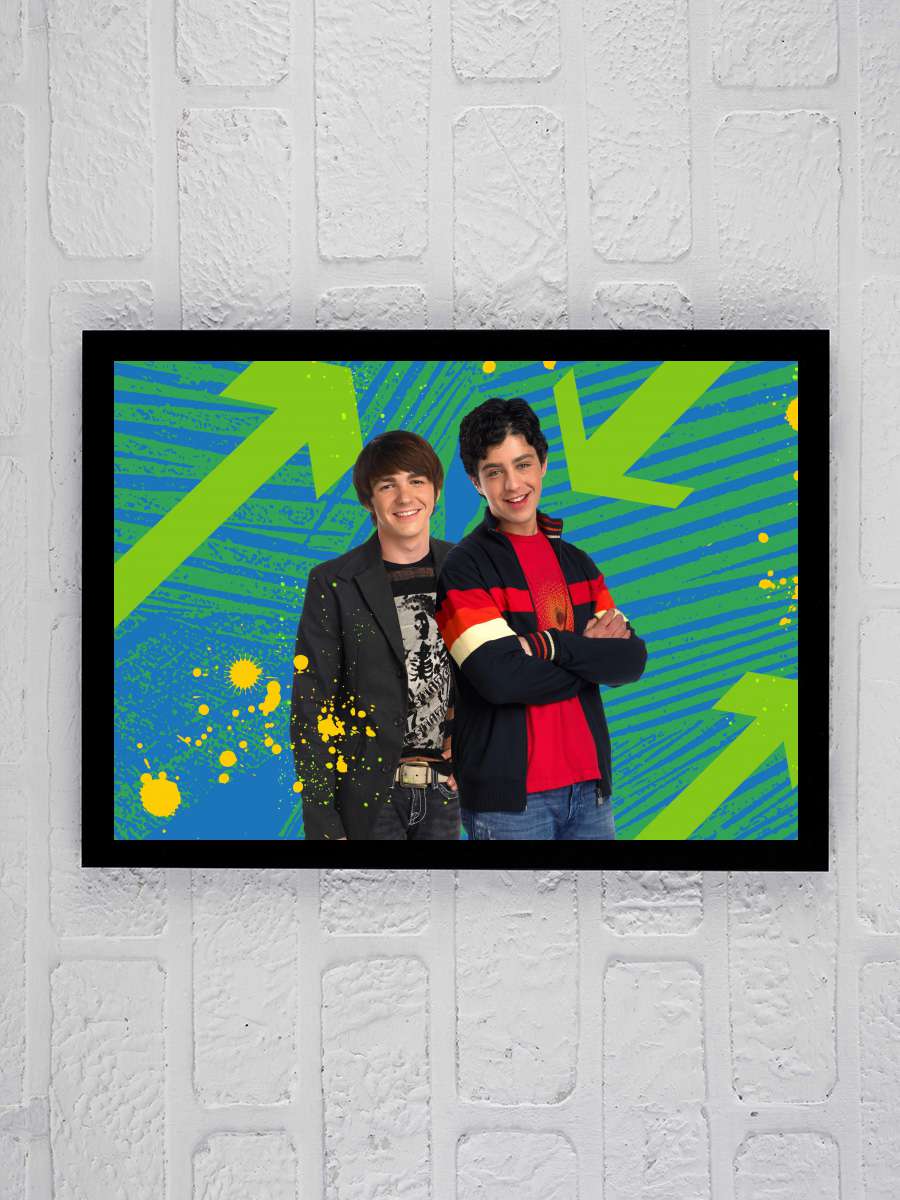 Drake & Josh Dizi Tablo Siyah Çerçeveli Dizi Poster Duvar Tablo