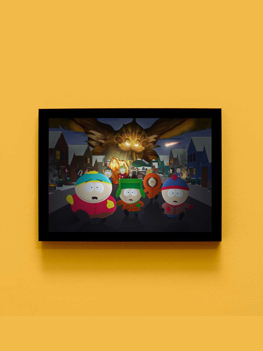 South Park Dizi Tablo Siyah Çerçeveli Dizi Poster Duvar Tablo