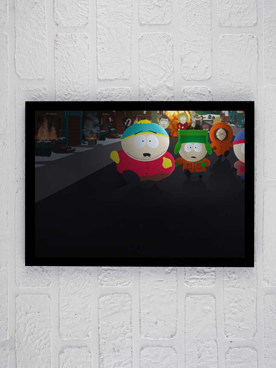 South Park Dizi Tablo Siyah Çerçeveli Dizi Poster Duvar Tablo