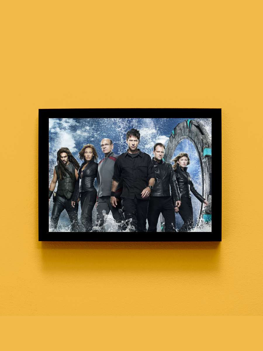 Stargate Atlantis Dizi Tablo Siyah Çerçeveli Dizi Poster Duvar Tablo