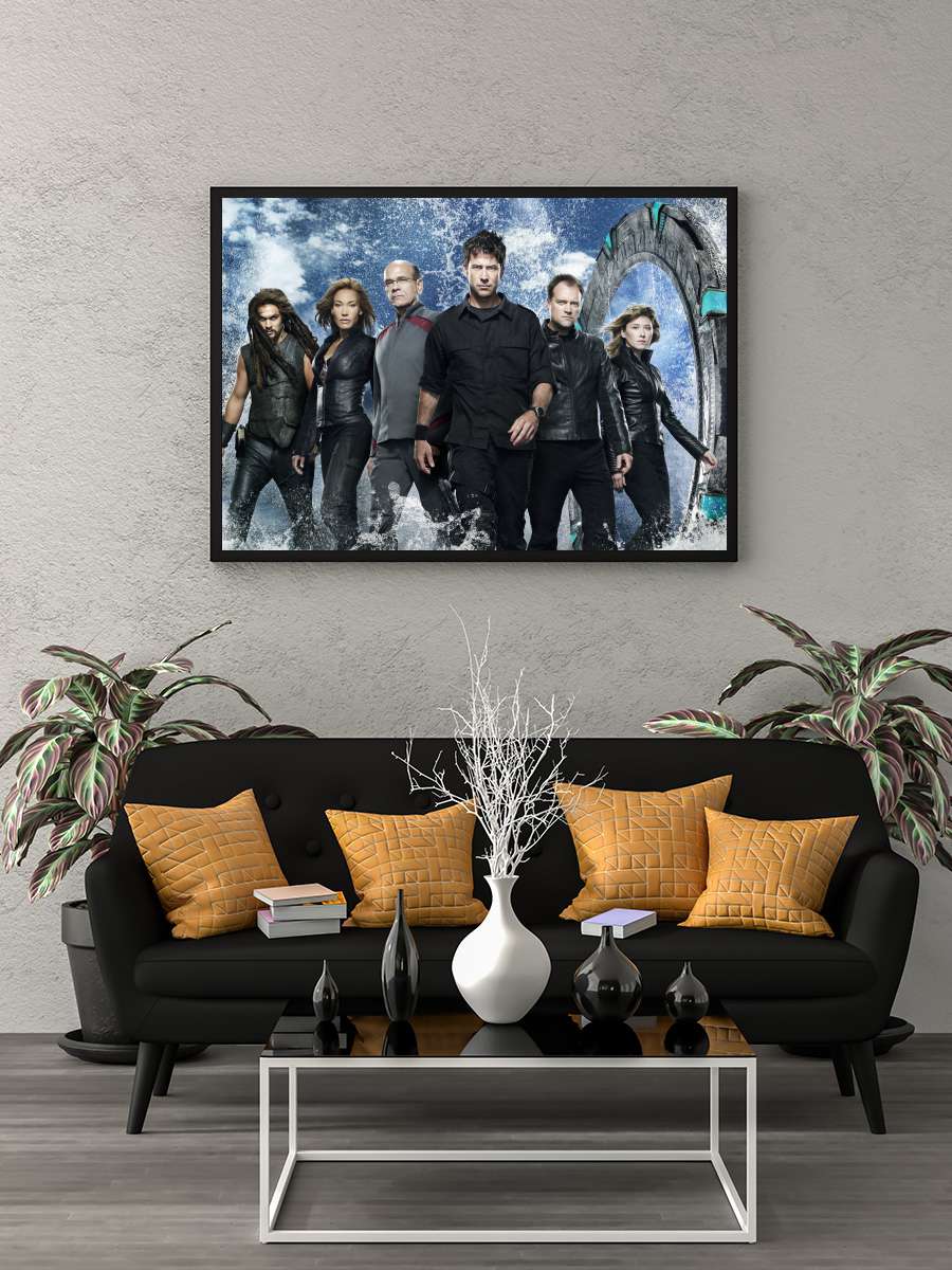 Stargate Atlantis Dizi Tablo Siyah Çerçeveli Dizi Poster Duvar Tablo