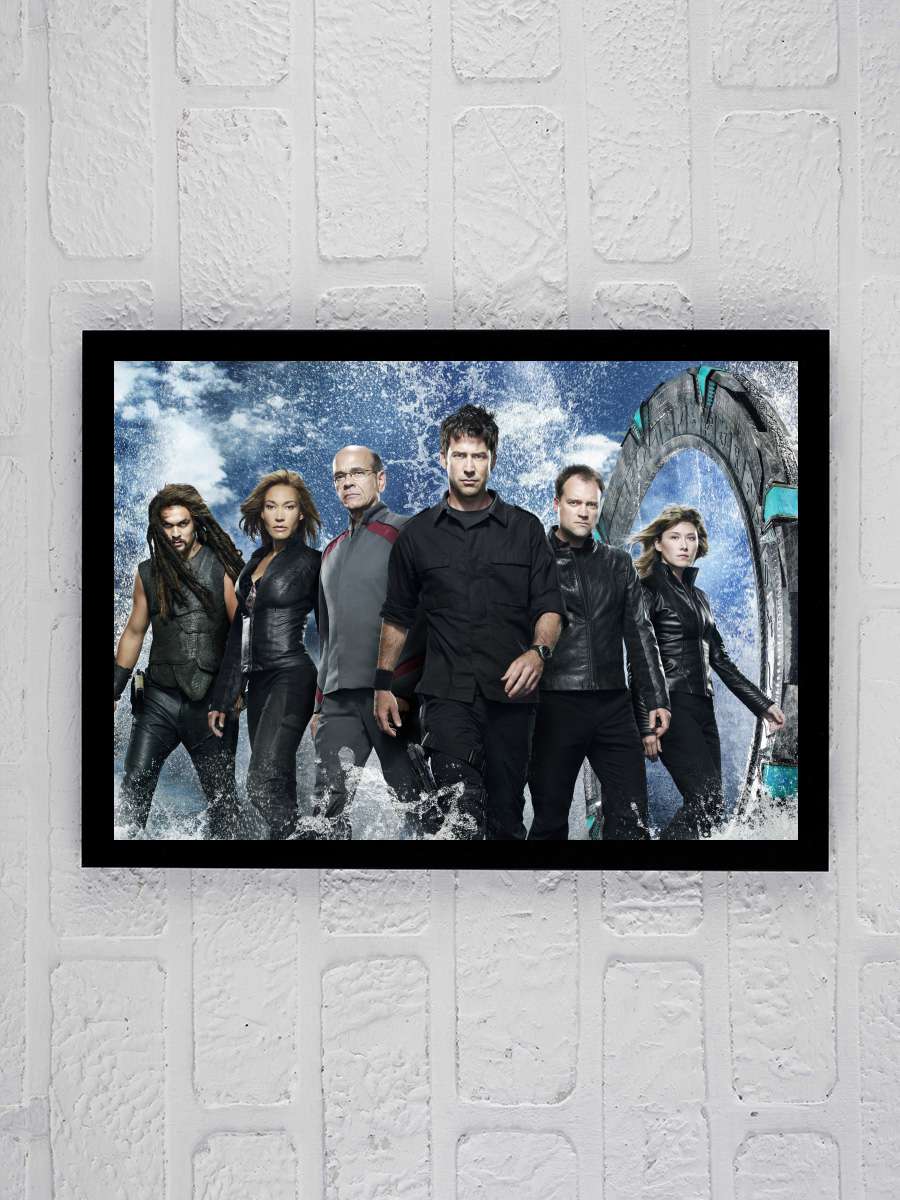 Stargate Atlantis Dizi Tablo Siyah Çerçeveli Dizi Poster Duvar Tablo