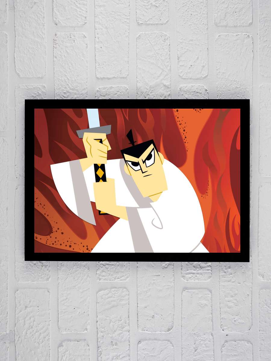 Samuray Jack - Samurai Jack Dizi Tablo Siyah Çerçeveli Dizi Poster Duvar Tablo