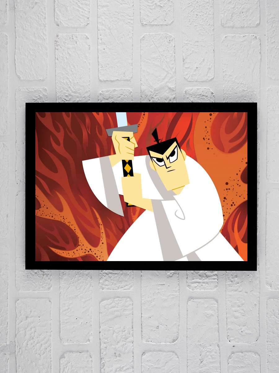 Samuray Jack - Samurai Jack Dizi Tablo Siyah Çerçeveli Dizi Poster Duvar Tablo