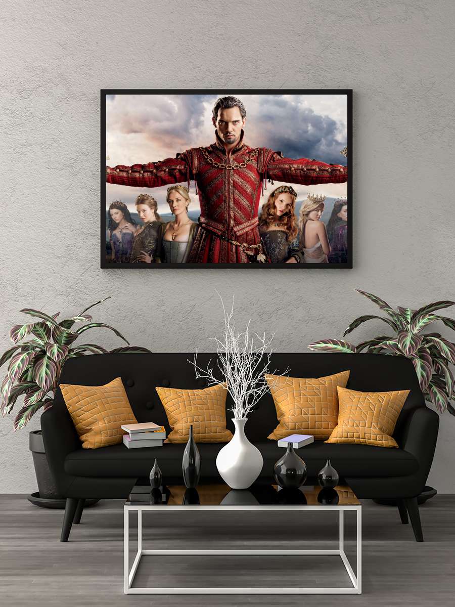 The Tudors Dizi Tablo Siyah Çerçeveli Dizi Poster Duvar Tablo