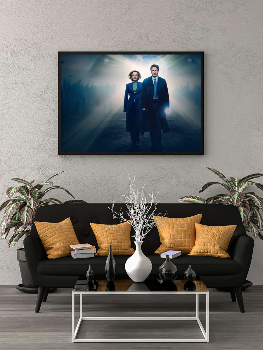 The X-Files Dizi Tablo Siyah Çerçeveli Dizi Poster Duvar Tablo