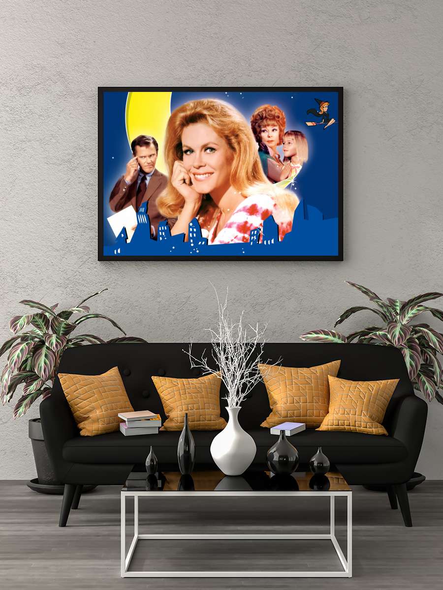 Bewitched Dizi Tablo Siyah Çerçeveli Dizi Poster Duvar Tablo