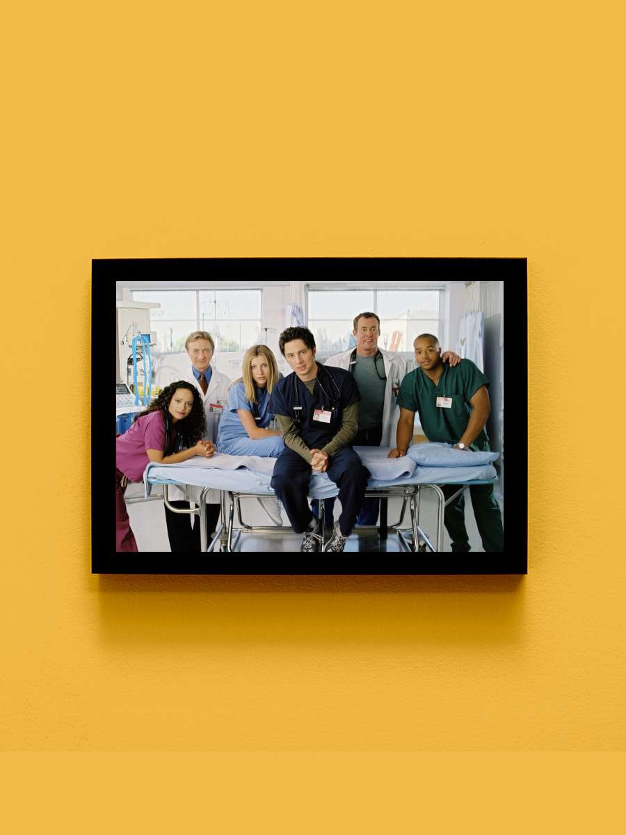 Scrubs Dizi Tablo Siyah Çerçeveli Dizi Poster Duvar Tablo