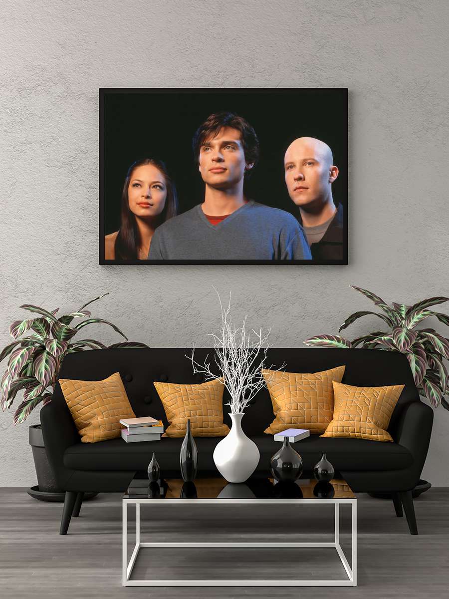 Smallville Dizi Tablo Siyah Çerçeveli Dizi Poster Duvar Tablo