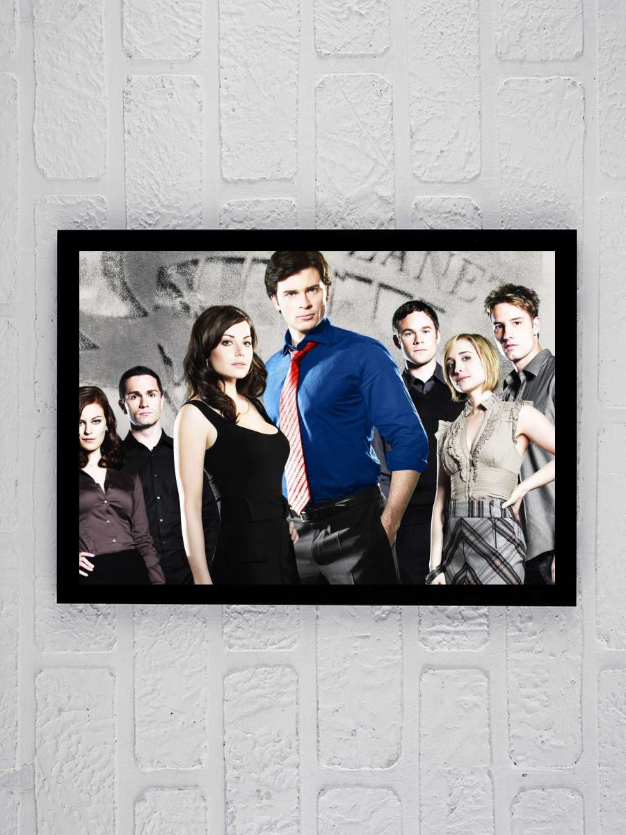 Smallville Dizi Tablo Siyah Çerçeveli Dizi Poster Duvar Tablo