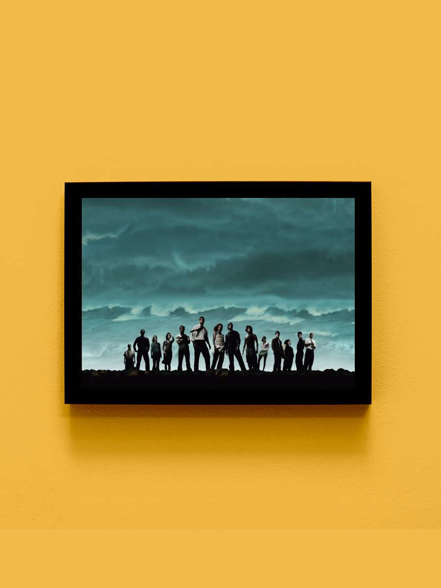 Lost Dizi Tablo Siyah Çerçeveli Dizi Poster Duvar Tablo