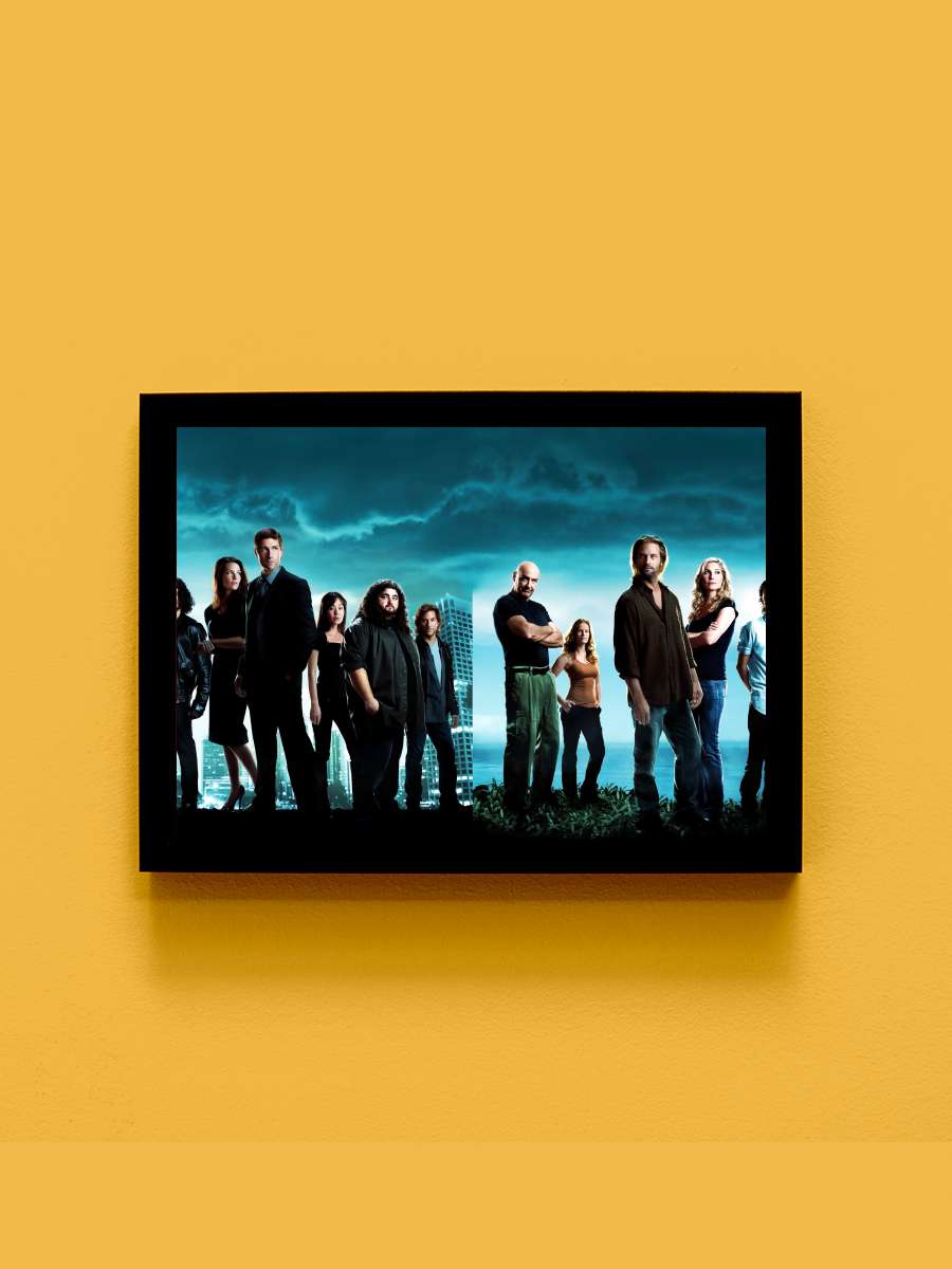 Lost Dizi Tablo Siyah Çerçeveli Dizi Poster Duvar Tablo