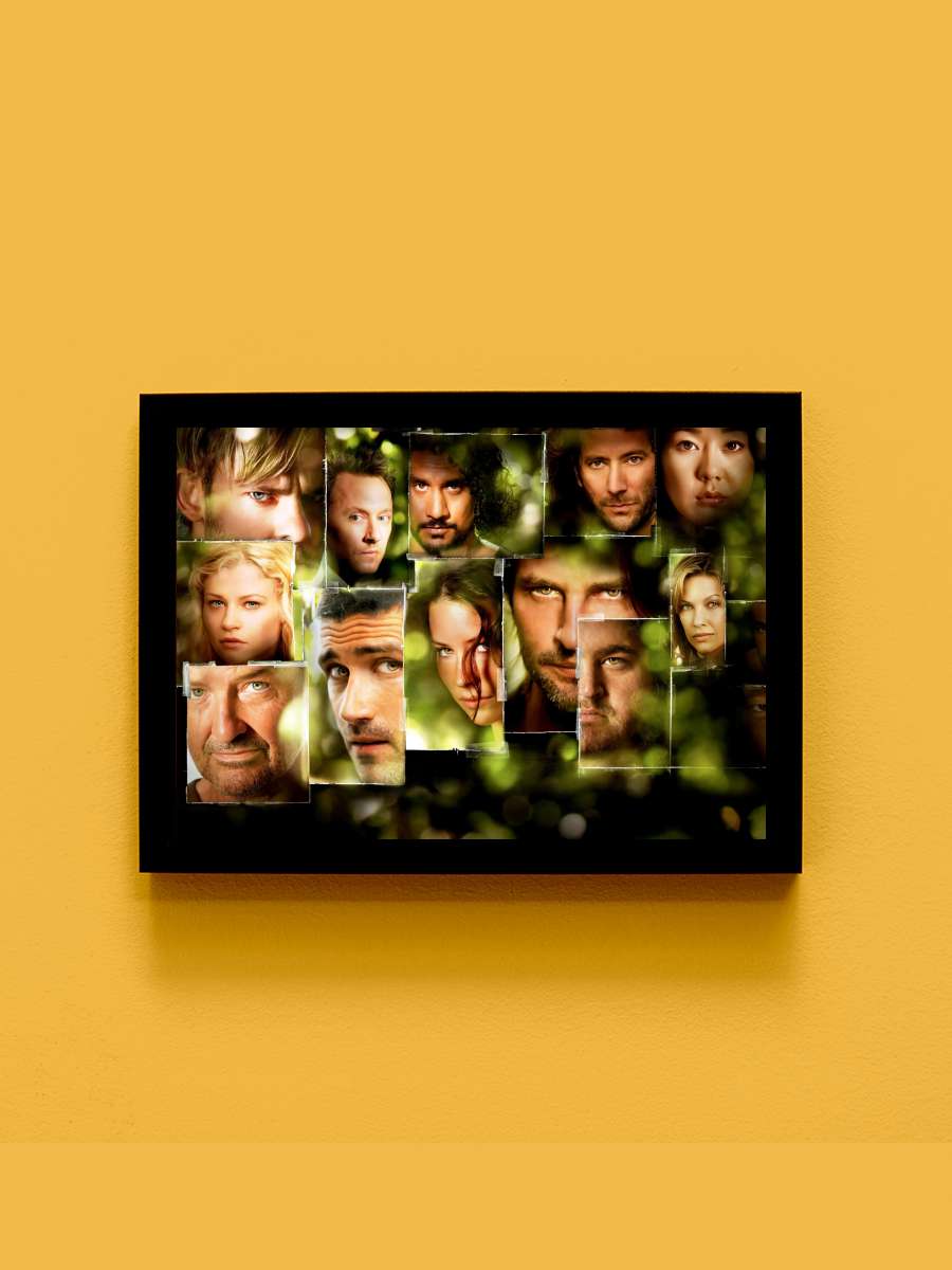 Lost Dizi Tablo Siyah Çerçeveli Dizi Poster Duvar Tablo