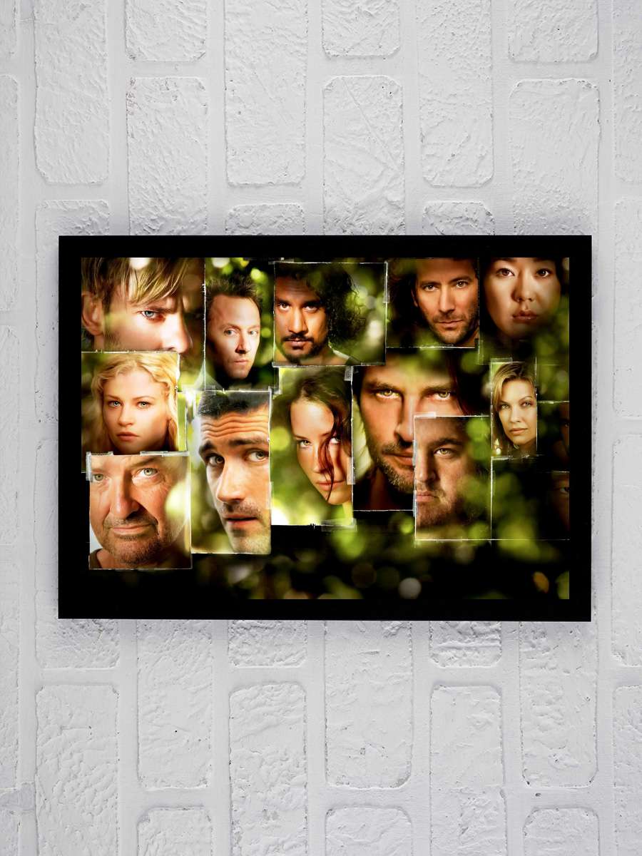 Lost Dizi Tablo Siyah Çerçeveli Dizi Poster Duvar Tablo