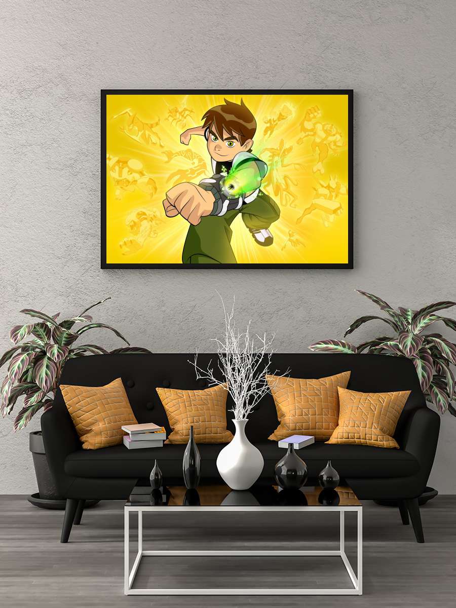 Ben 10 Dizi Tablo Siyah Çerçeveli Dizi Poster Duvar Tablo