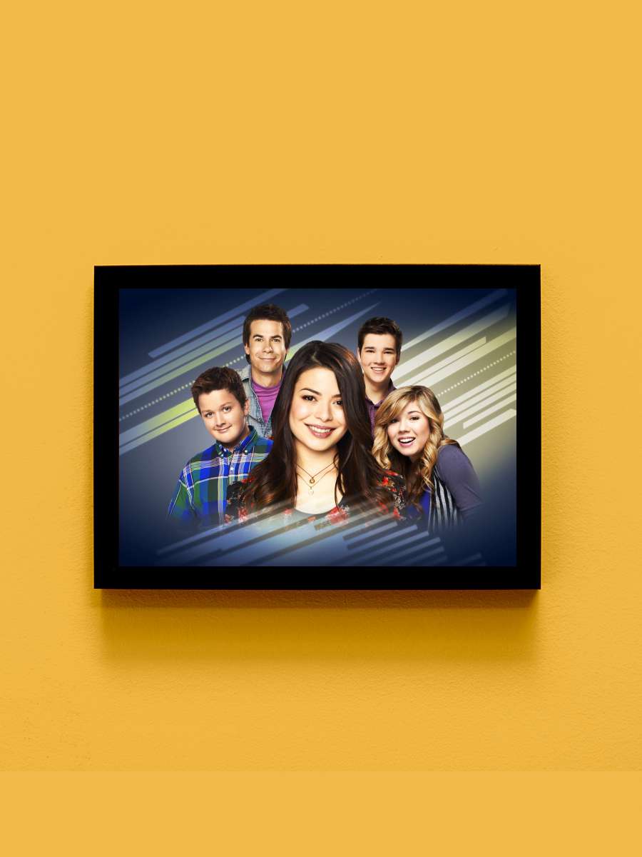 iCarly Dizi Tablo Siyah Çerçeveli Dizi Poster Duvar Tablo