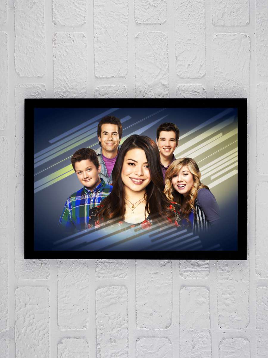 iCarly Dizi Tablo Siyah Çerçeveli Dizi Poster Duvar Tablo