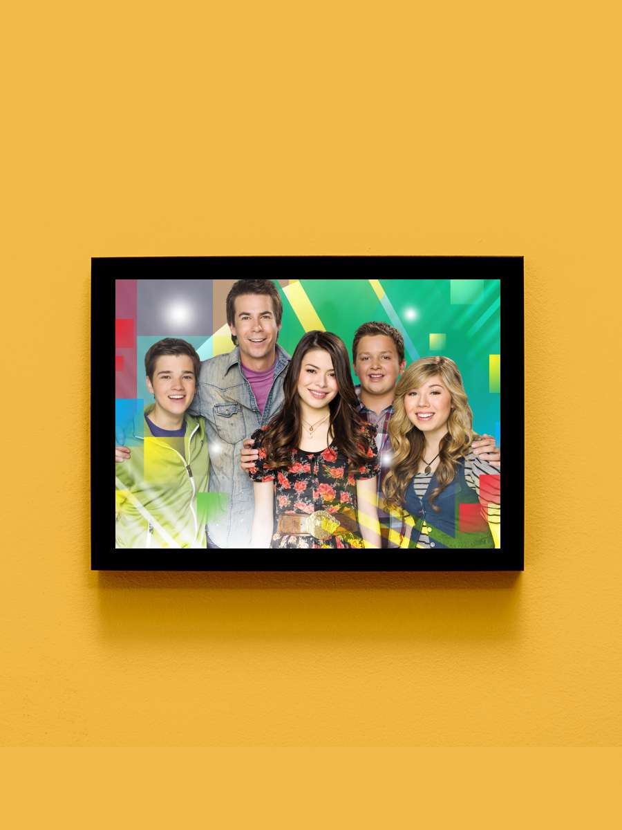 iCarly Dizi Tablo Siyah Çerçeveli Dizi Poster Duvar Tablo