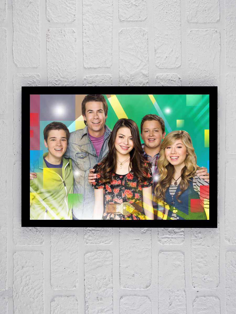 iCarly Dizi Tablo Siyah Çerçeveli Dizi Poster Duvar Tablo