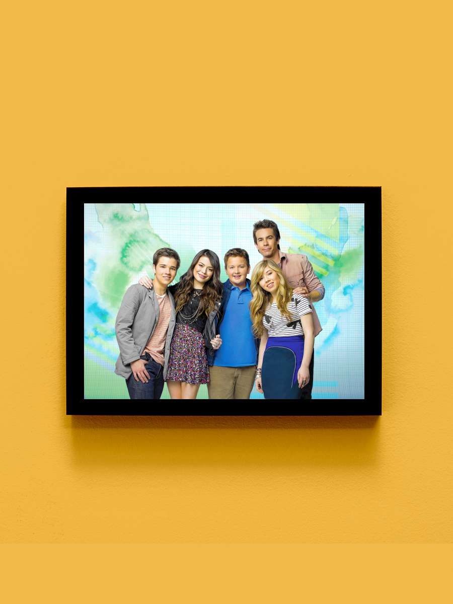 iCarly Dizi Tablo Siyah Çerçeveli Dizi Poster Duvar Tablo