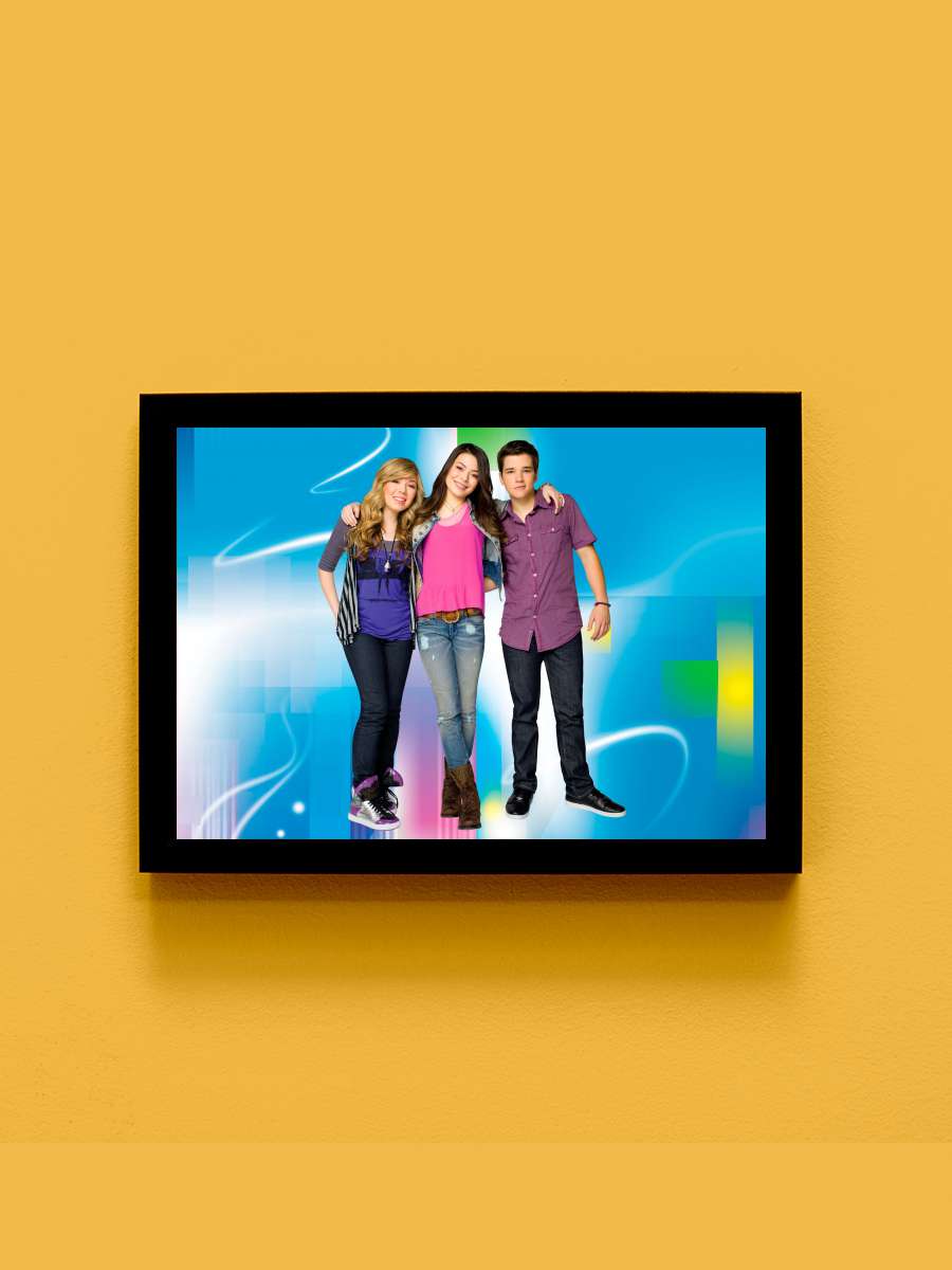 iCarly Dizi Tablo Siyah Çerçeveli Dizi Poster Duvar Tablo