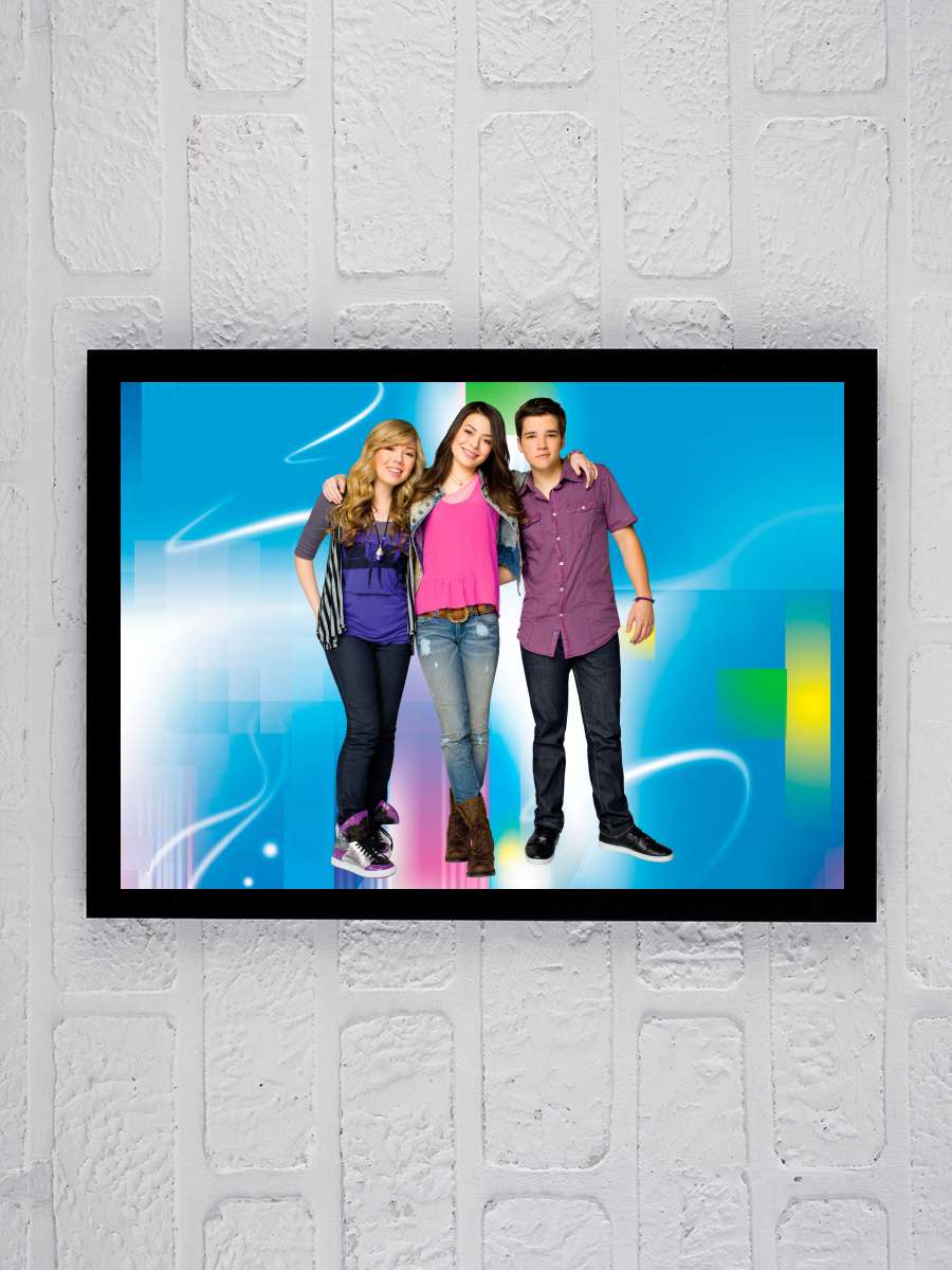 iCarly Dizi Tablo Siyah Çerçeveli Dizi Poster Duvar Tablo