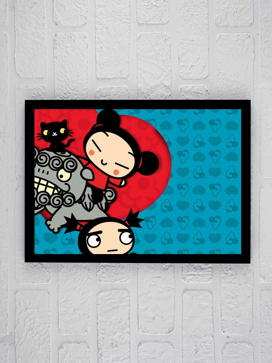 Pucca Dizi Tablo Siyah Çerçeveli Dizi Poster Duvar Tablo