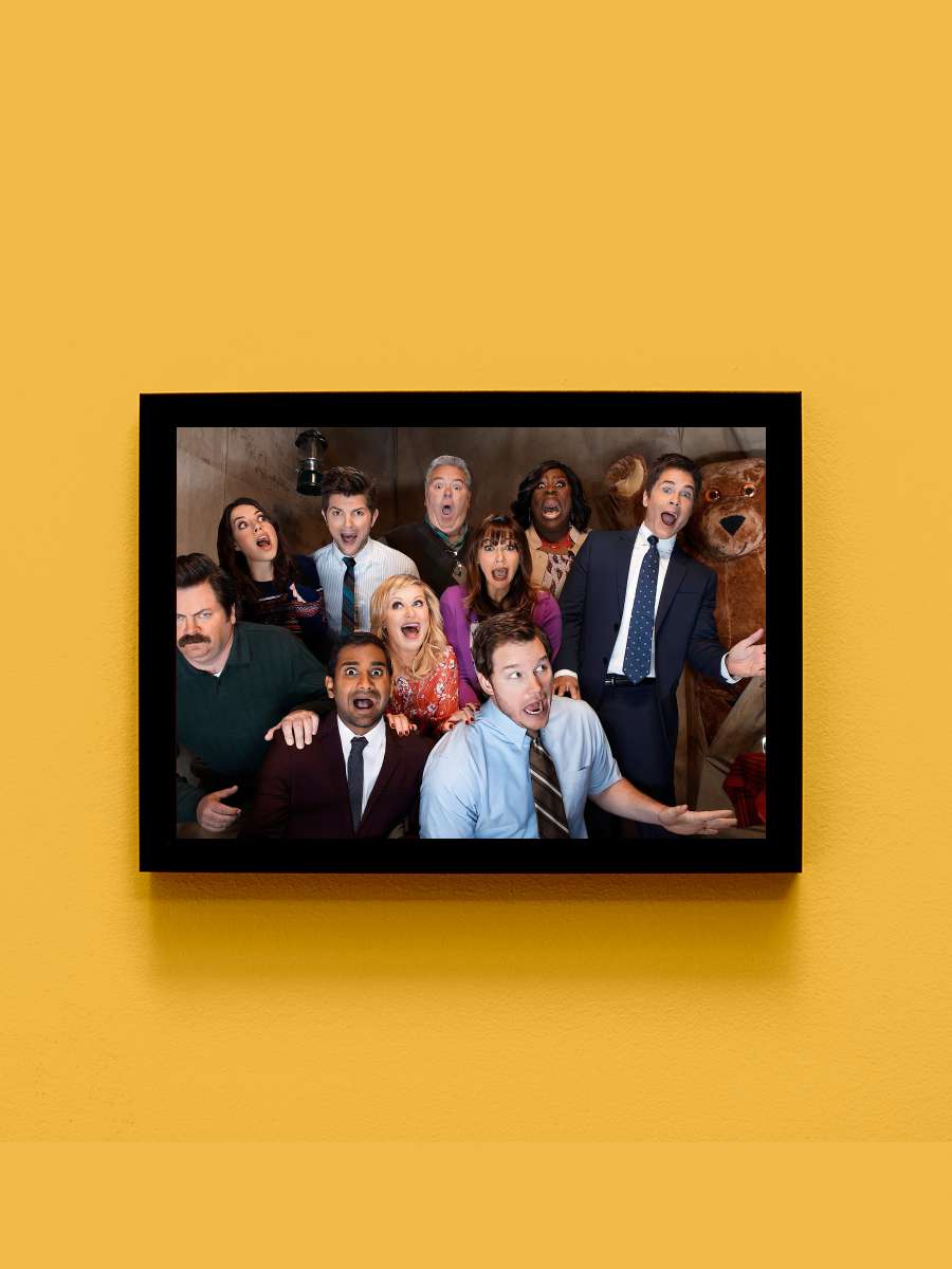 Parks and Recreation Dizi Tablo Siyah Çerçeveli Dizi Poster Duvar Tablo