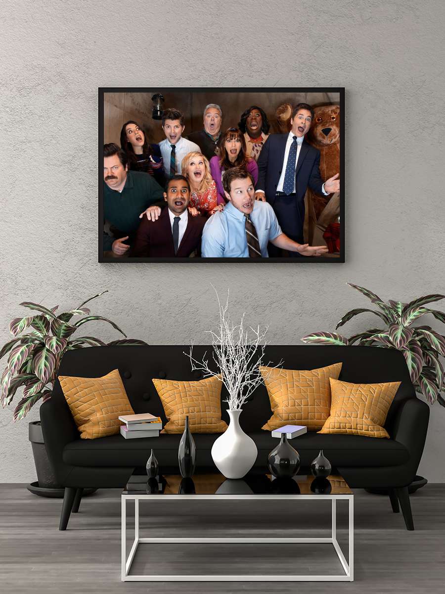 Parks and Recreation Dizi Tablo Siyah Çerçeveli Dizi Poster Duvar Tablo