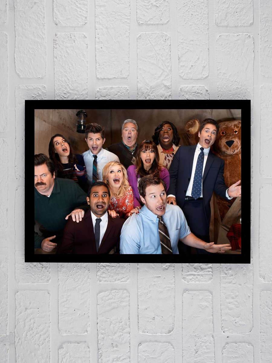 Parks and Recreation Dizi Tablo Siyah Çerçeveli Dizi Poster Duvar Tablo