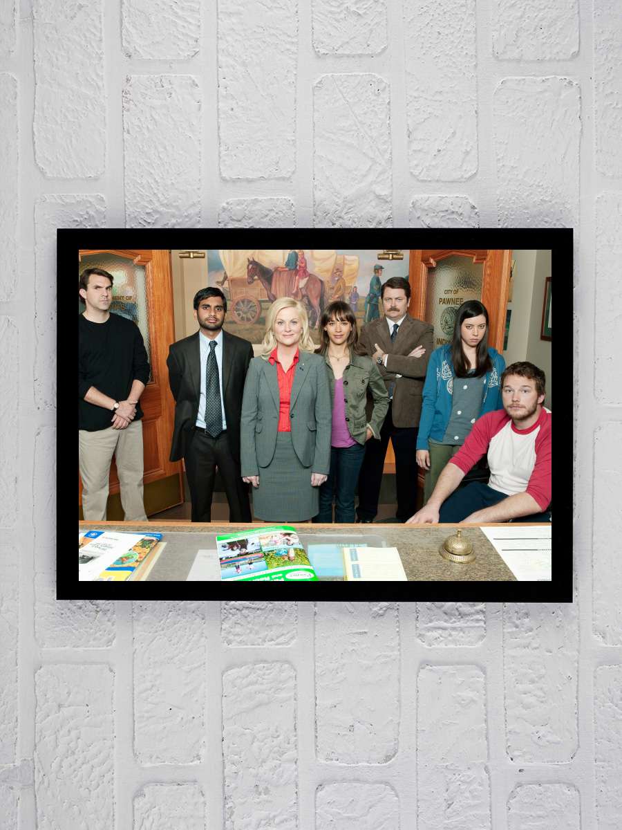 Parks and Recreation Dizi Tablo Siyah Çerçeveli Dizi Poster Duvar Tablo