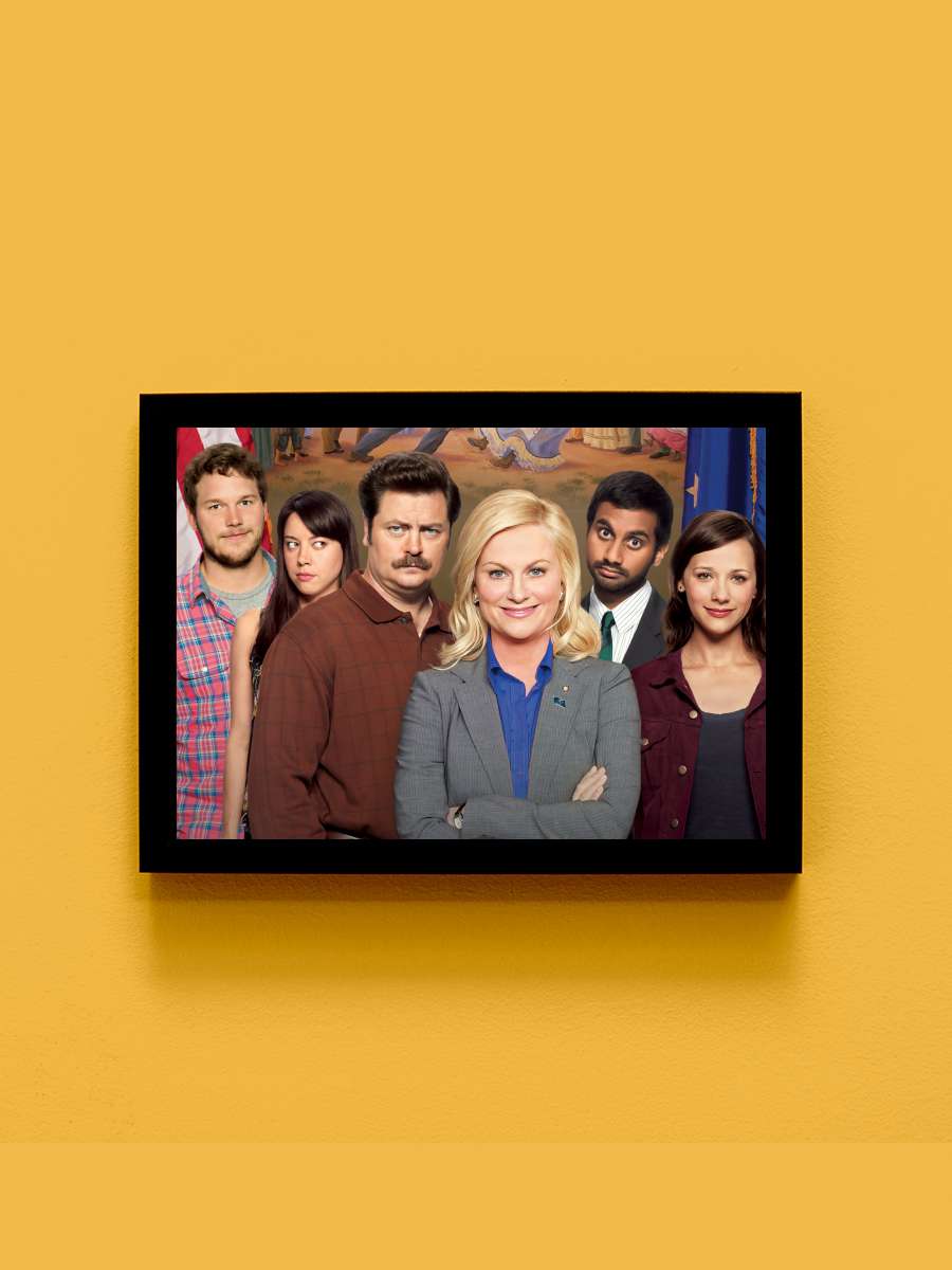 Parks and Recreation Dizi Tablo Siyah Çerçeveli Dizi Poster Duvar Tablo