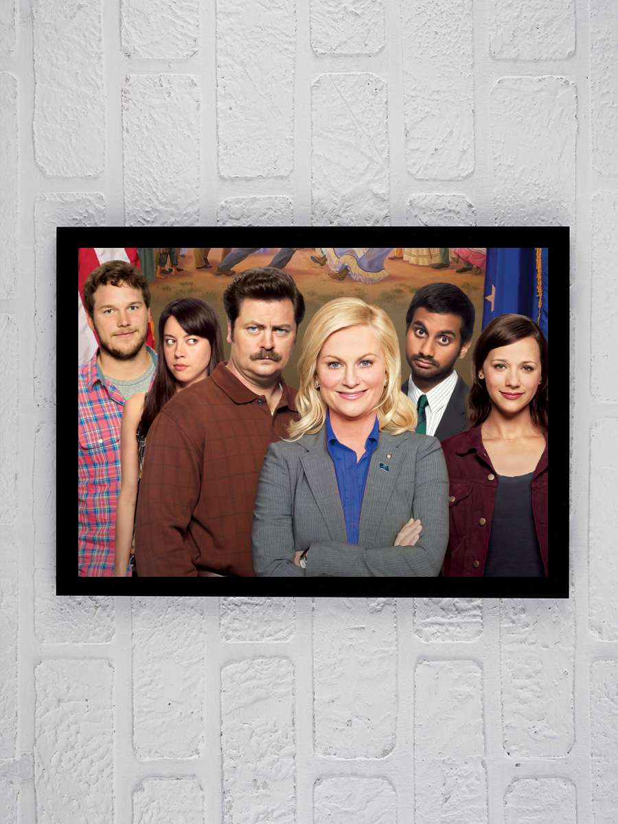 Parks and Recreation Dizi Tablo Siyah Çerçeveli Dizi Poster Duvar Tablo