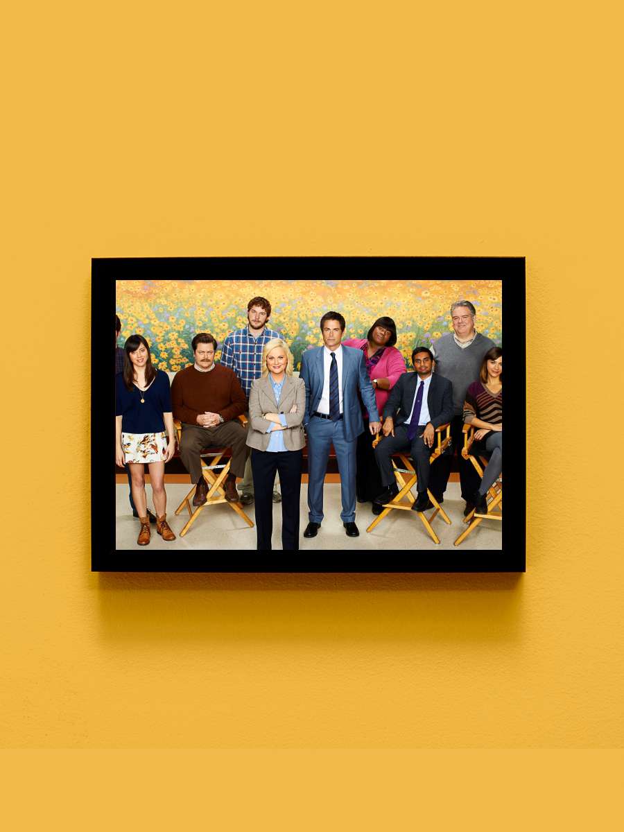 Parks and Recreation Dizi Tablo Siyah Çerçeveli Dizi Poster Duvar Tablo