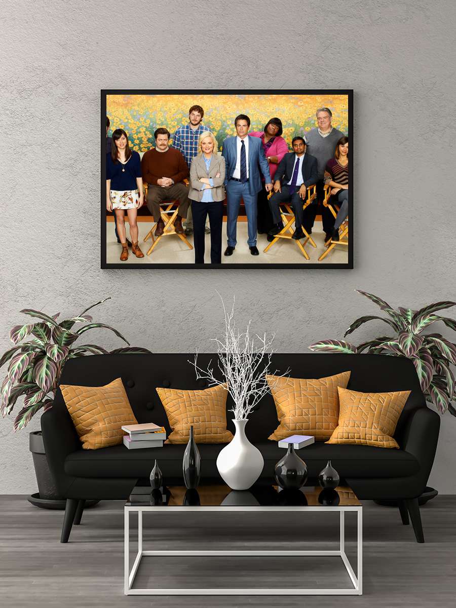 Parks and Recreation Dizi Tablo Siyah Çerçeveli Dizi Poster Duvar Tablo