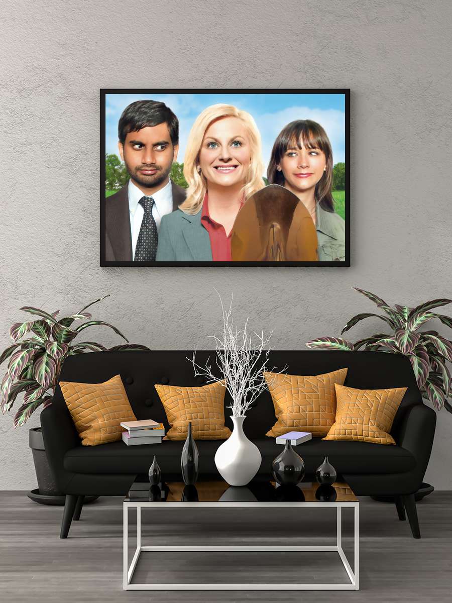 Parks and Recreation Dizi Tablo Siyah Çerçeveli Dizi Poster Duvar Tablo