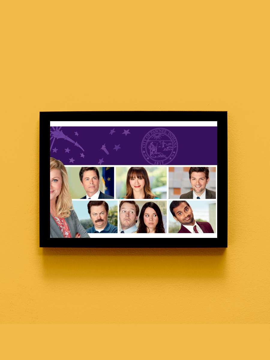 Parks and Recreation Dizi Tablo Siyah Çerçeveli Dizi Poster Duvar Tablo