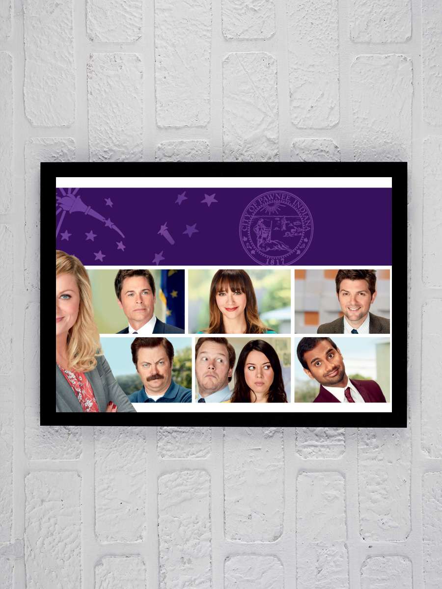 Parks and Recreation Dizi Tablo Siyah Çerçeveli Dizi Poster Duvar Tablo