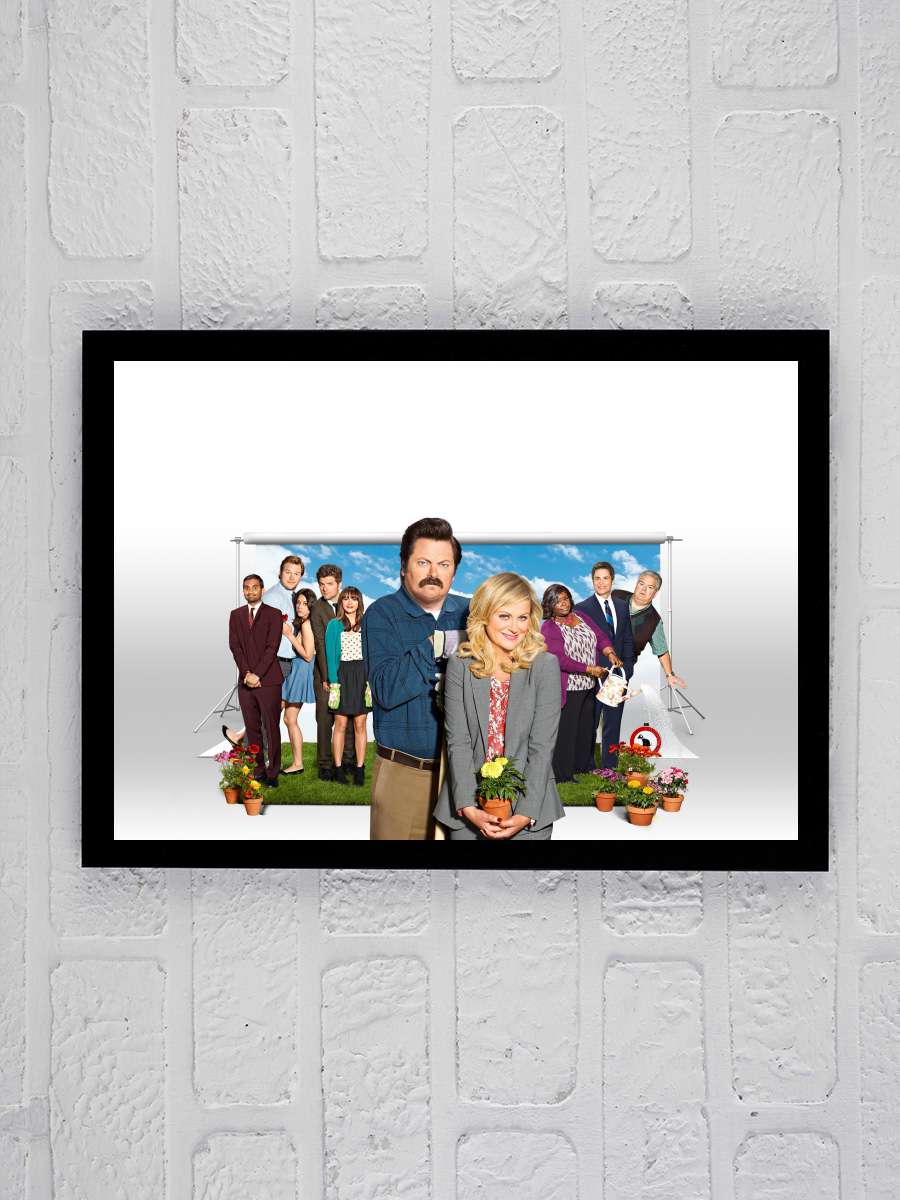 Parks and Recreation Dizi Tablo Siyah Çerçeveli Dizi Poster Duvar Tablo