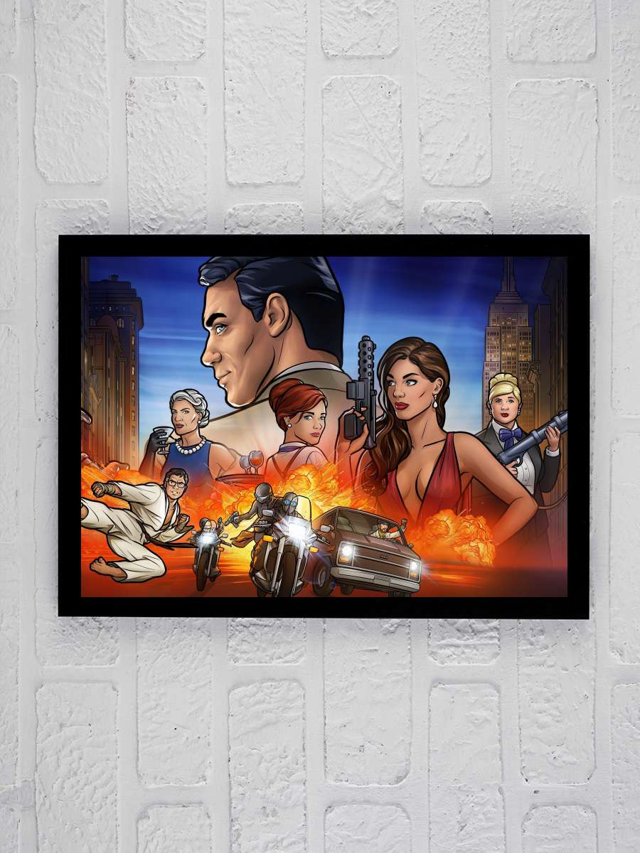 Archer Dizi Tablo Siyah Çerçeveli Dizi Poster Duvar Tablo